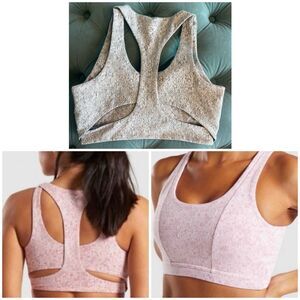 Gymshark sports bra Gray White Size Small Womens